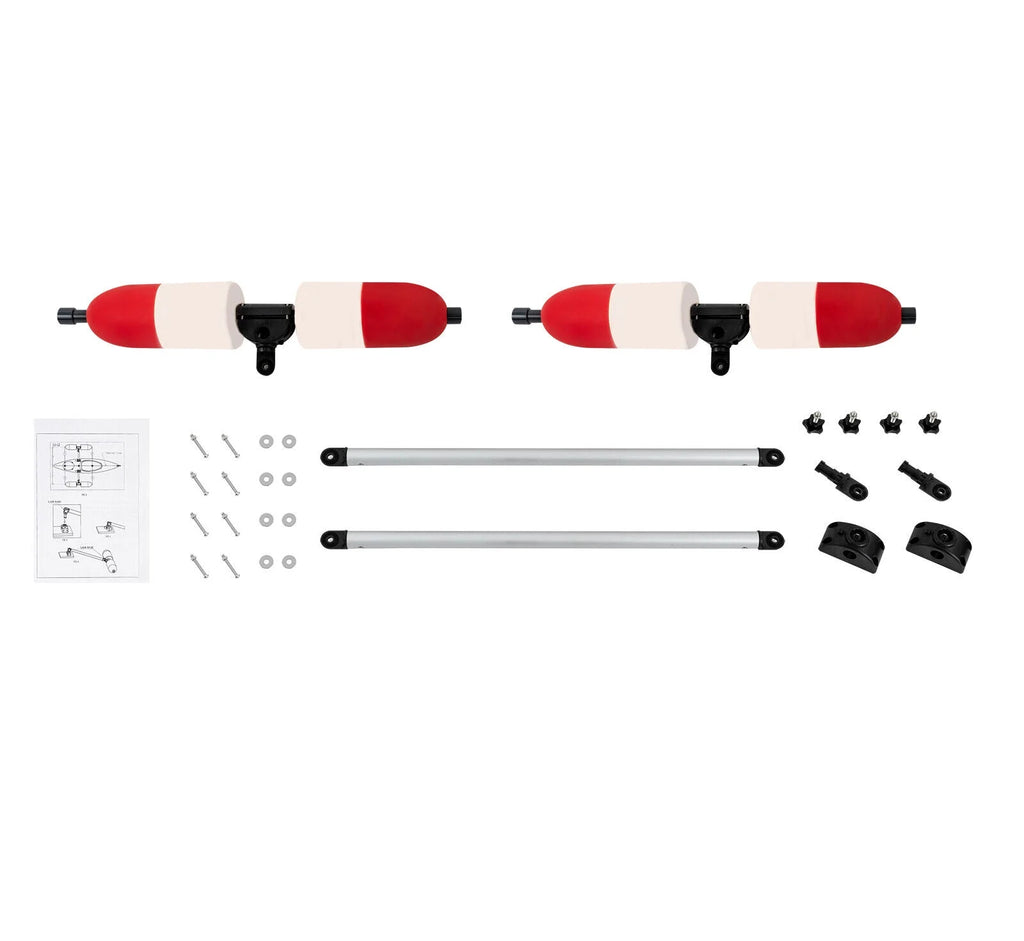 Kayak Canoe PVC Aluminum Stabilizer System Outrigger Arms Fishing Kit Q192534