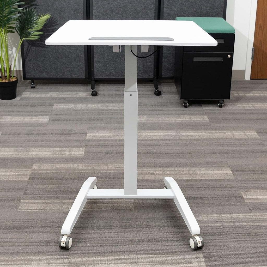 White Compact Standing Desk E2201
