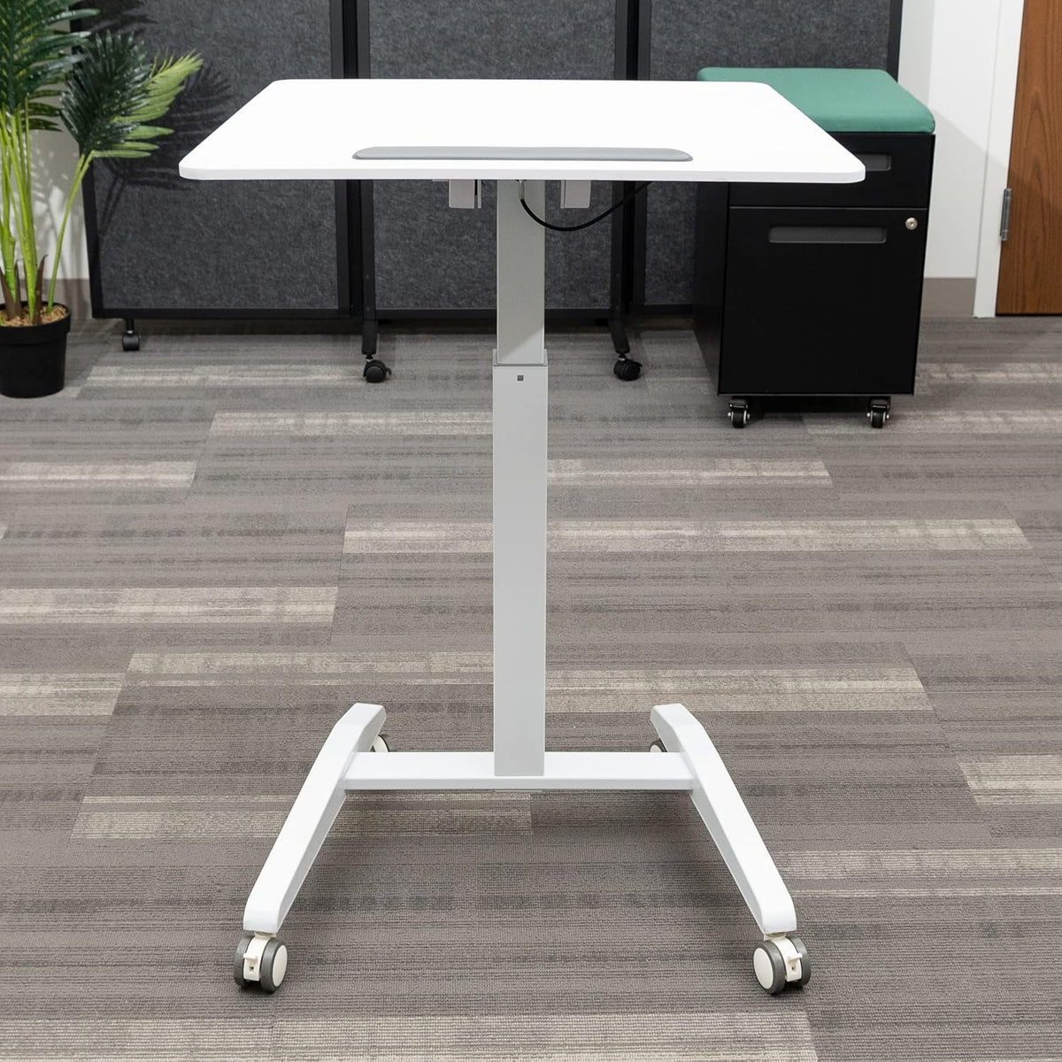 White Compact Standing Desk E2201