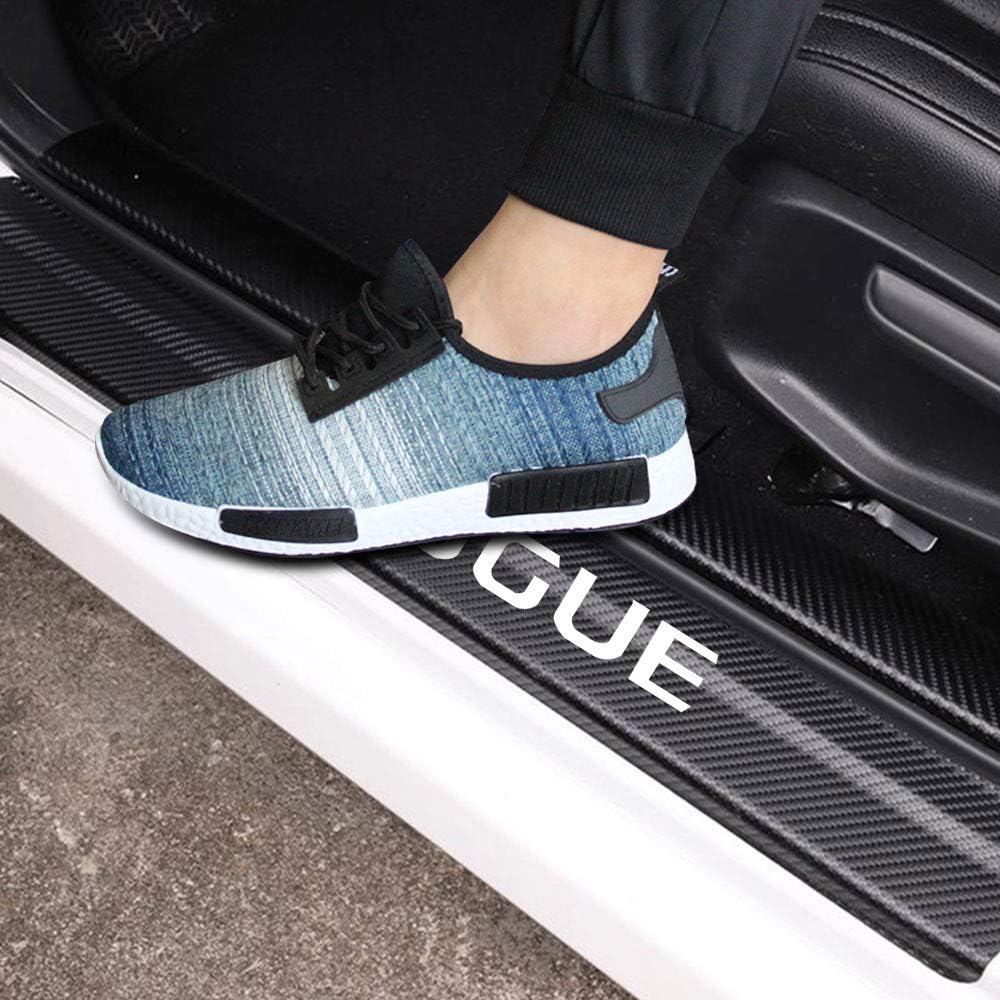 Car Door Sill Carbon Fibre Vinyl Sticker (White) C69719