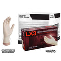 Ivory Latex Industrial Powder Free Disposable Gloves (Case of 1000) - Large U608868
