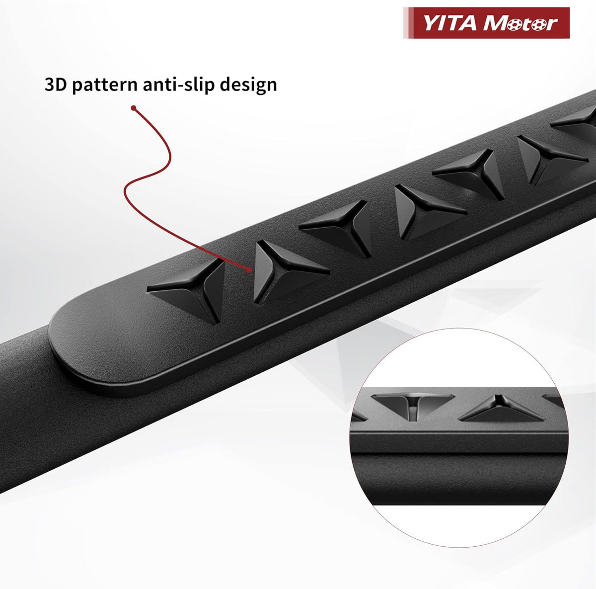 Black Powder Coated Side Steps Running Boards W49678