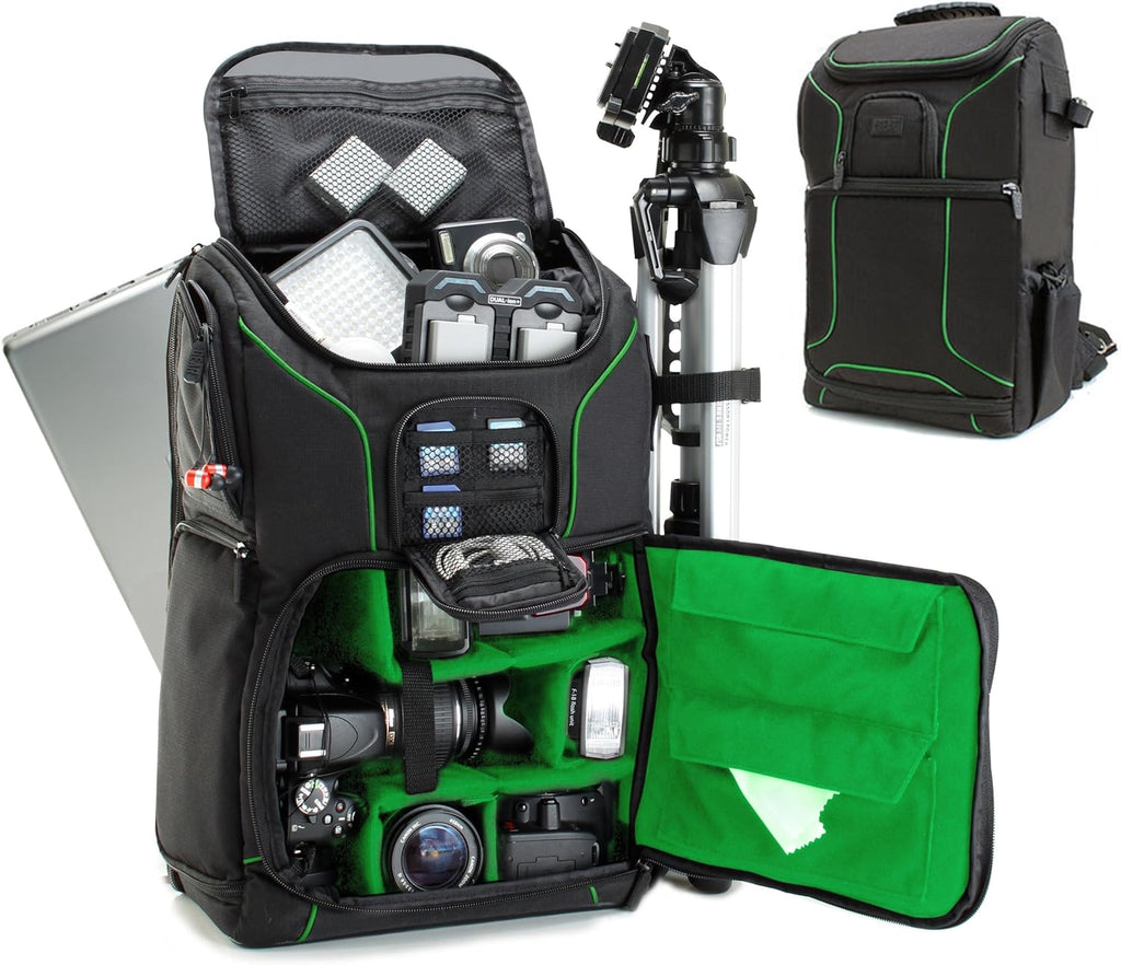Red DSLR Camera Backpack with Laptop Compartment K357963