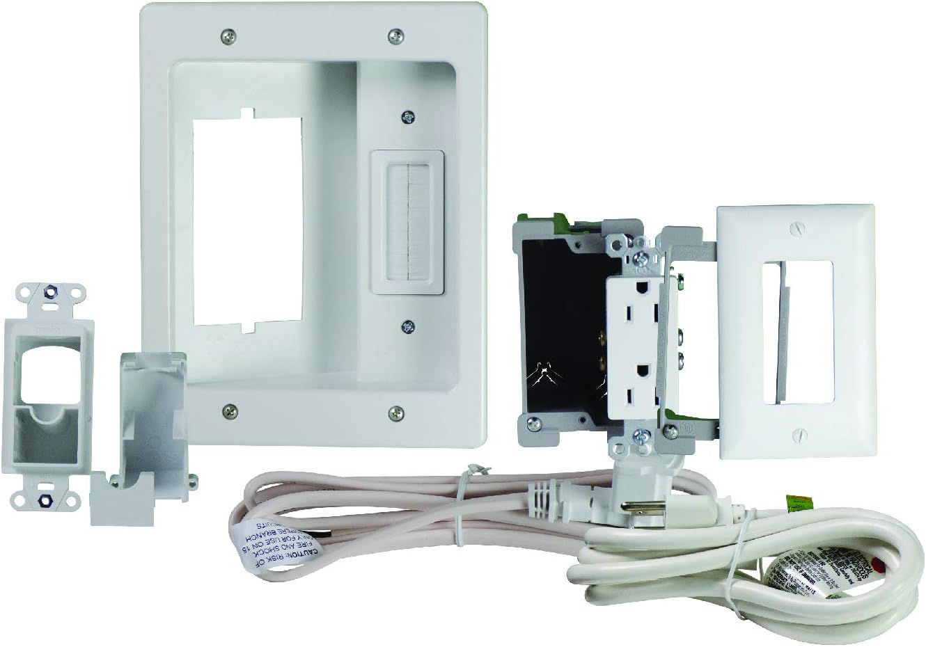 White In Wall TV Power Kit 6ft Length Pack of 2 W517