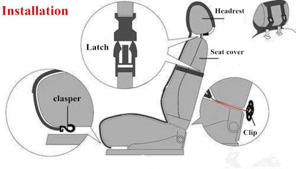 Genuine Australia Sheepskin High Low Wool Front Seat Cover (1 Piece) Pack of 2 D1992