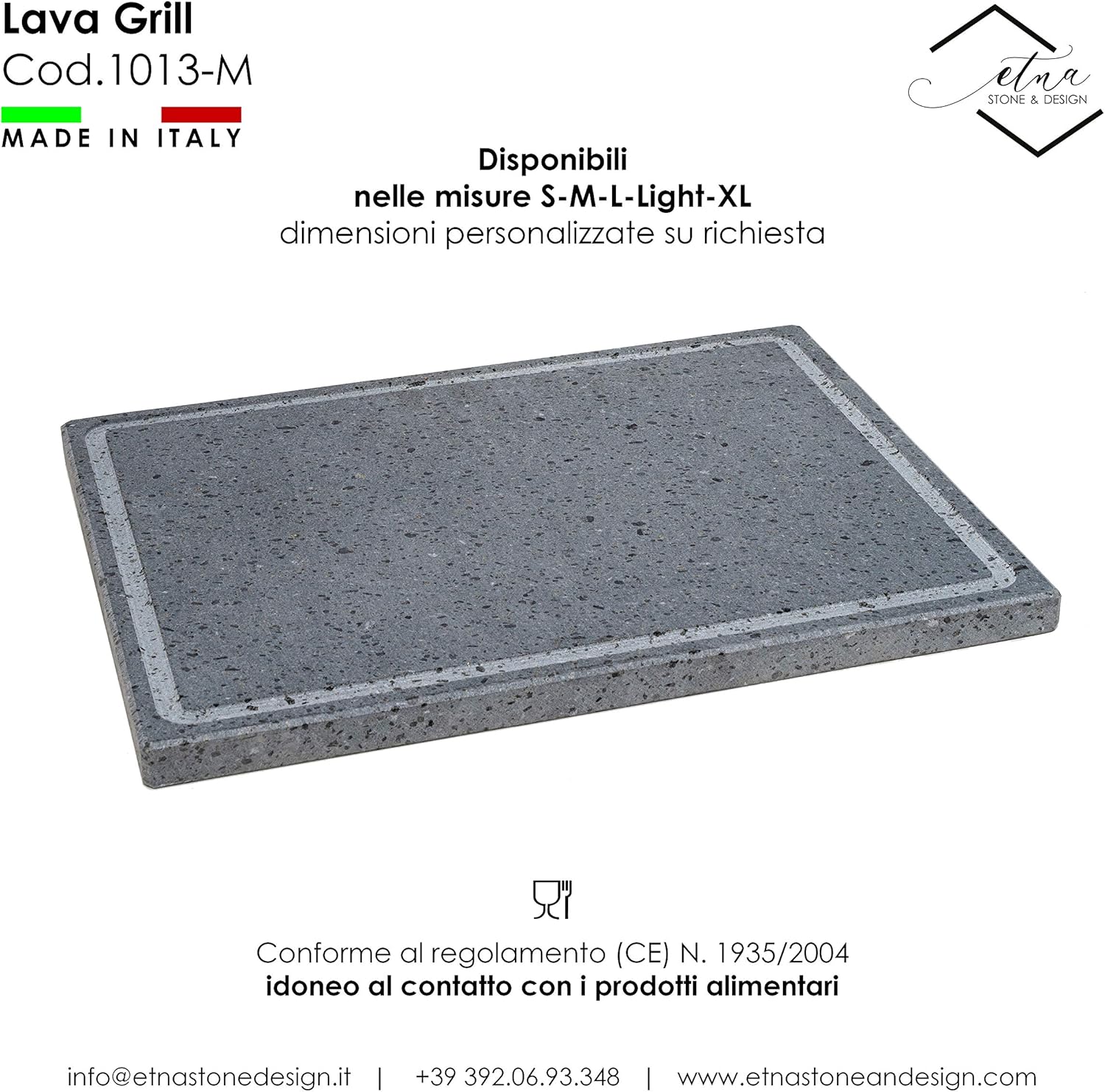 Lava Stone Polished Plate for Oven and Barbecue L91080