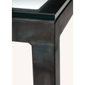 Clear Tempered Glass Console Table with Stainless Steel Frame K29430
