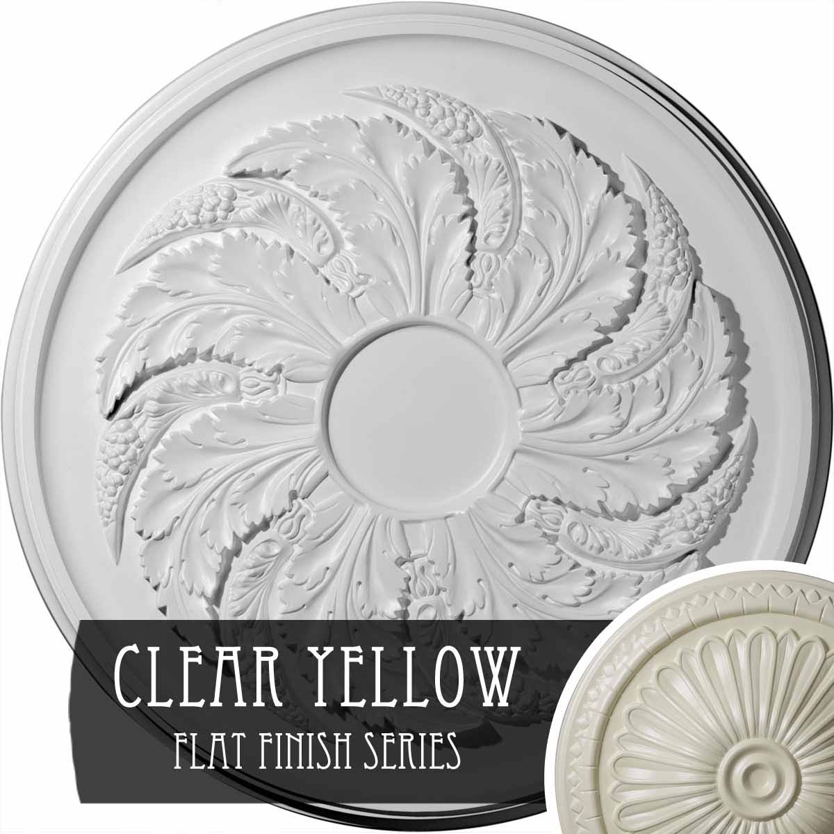 42 1/8x22OD x 1 7/8x22P Ceiling Medallion Clear Yellow R4485