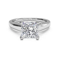 18K White Gold Plated Sterling Silver Moissanite Ring X685