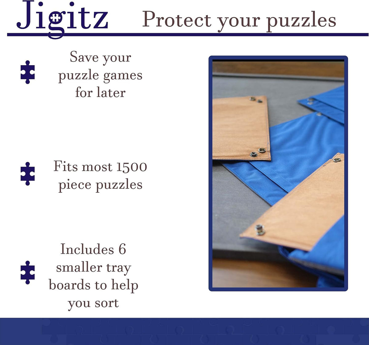 1500 Piece Puzzle Storage Case with Sorting Trays R802178
