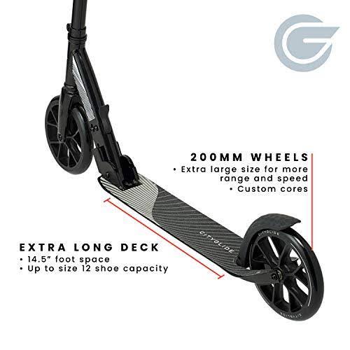 Kick Scooter Foldable Lightweight Adjustable Black C42405