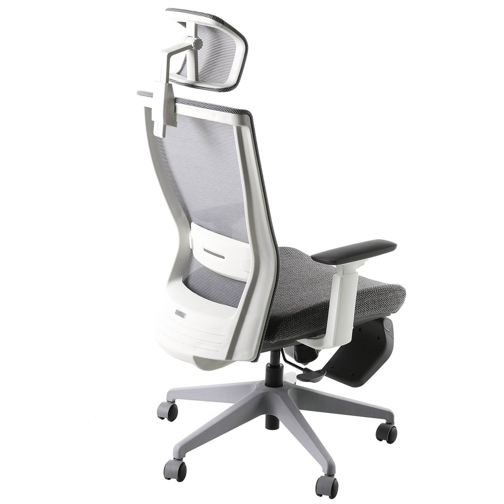 Gray Ergonomic Chair with Footrest K230