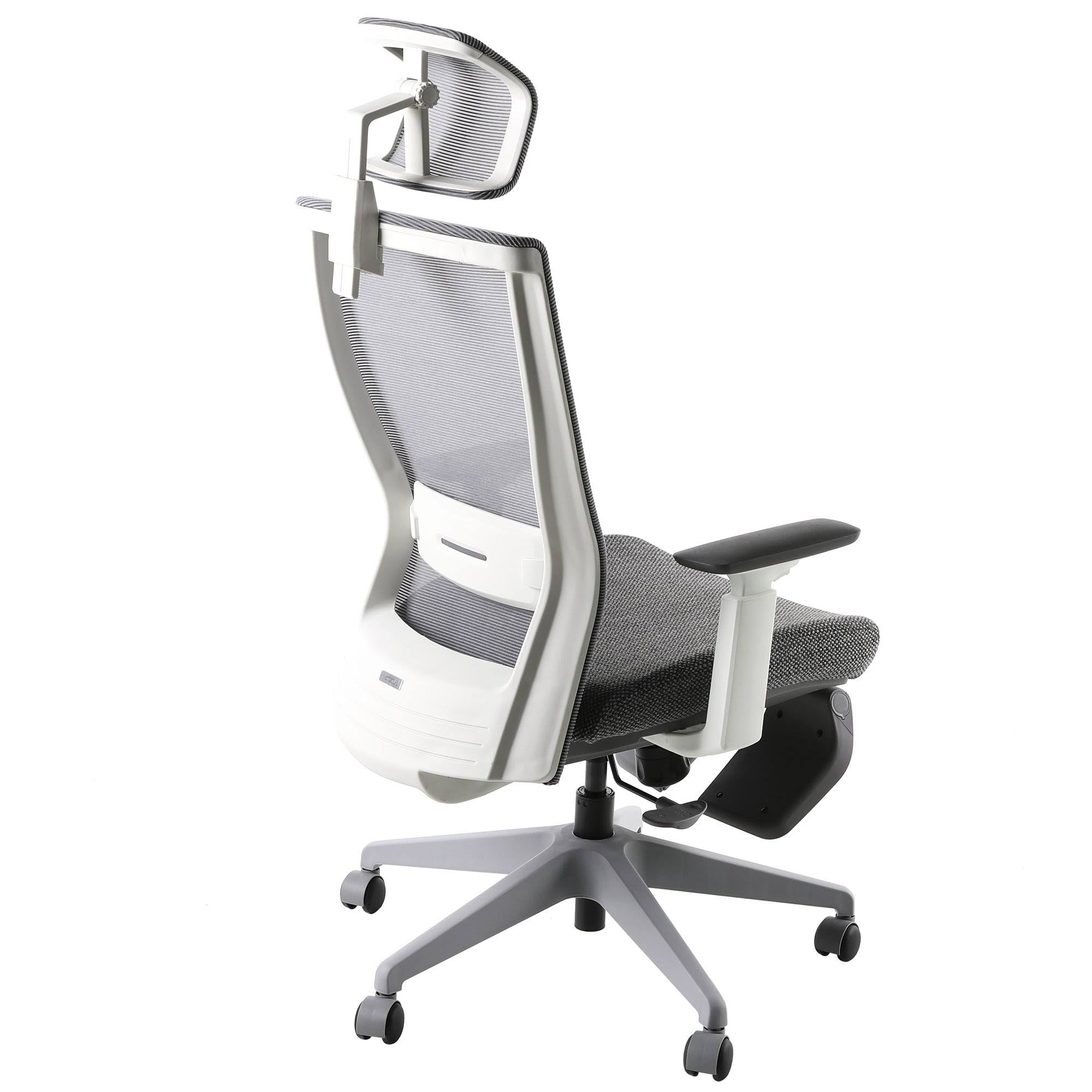 Gray Ergonomic Chair with Footrest K230