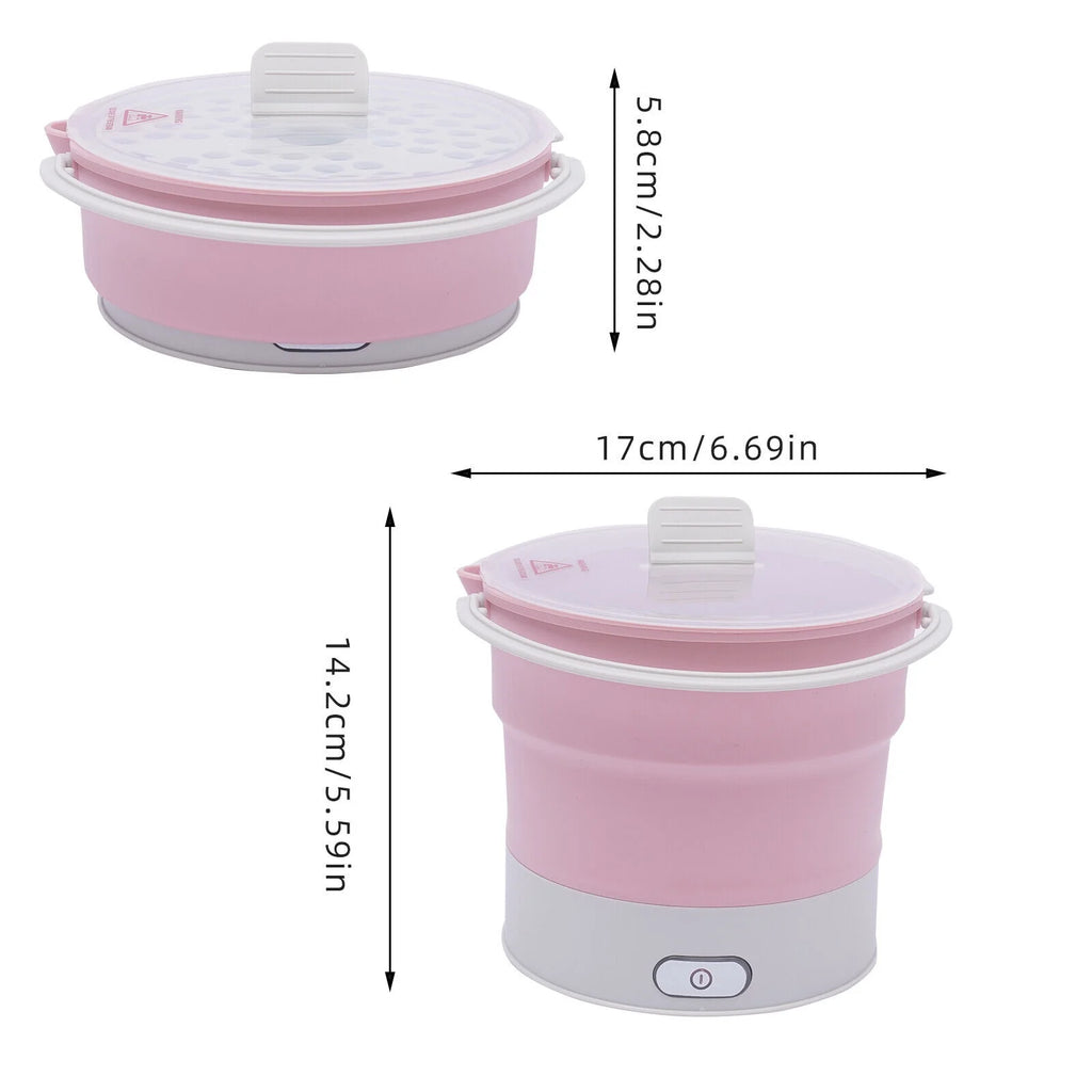 Mini Folding Electric Hot Pot Cooker Travel Pot Dual Voltage 100V-240V P429