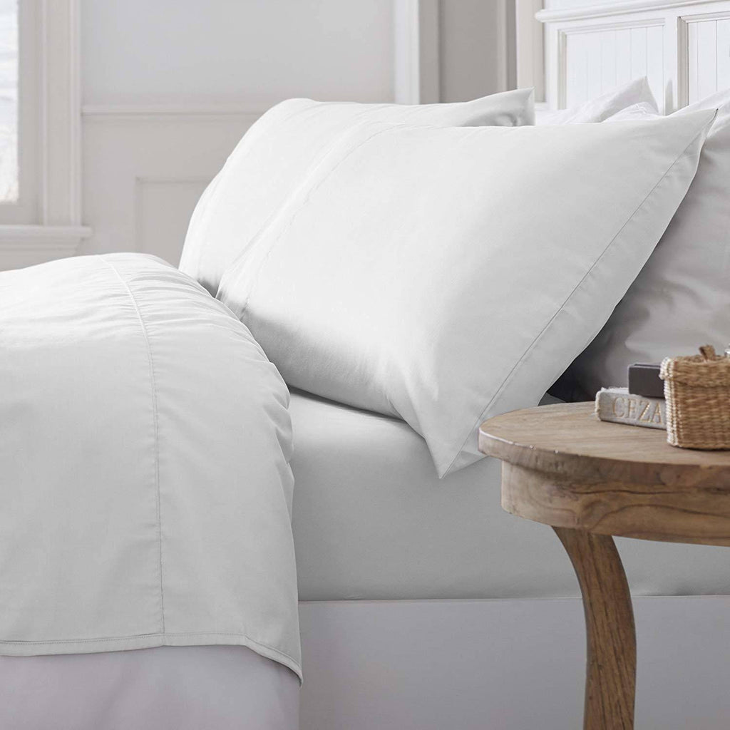 King White Bed Sheets E6997