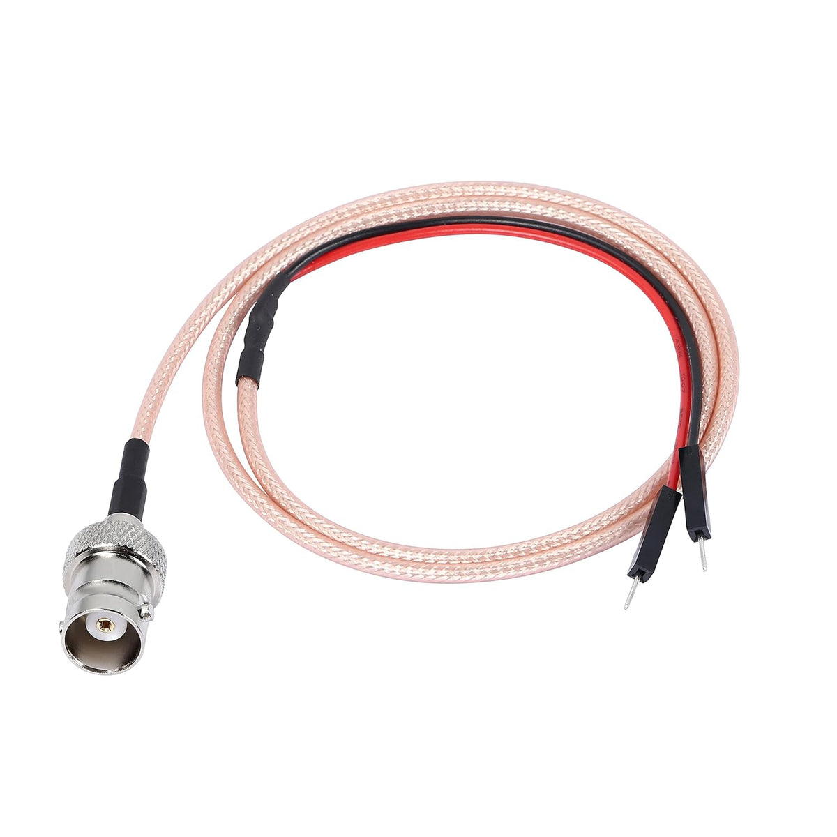 BNC Male to Dupont Wire Test Leads Cable Connector Adapter Extension Wire (Red+Black) 1 pcs E985523