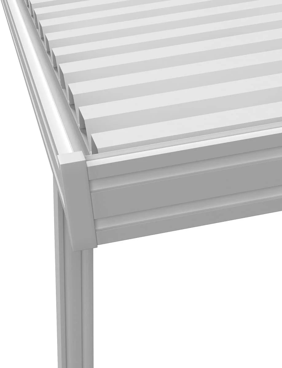 White Aluminum Patio Cover with 4 Posts Z47907