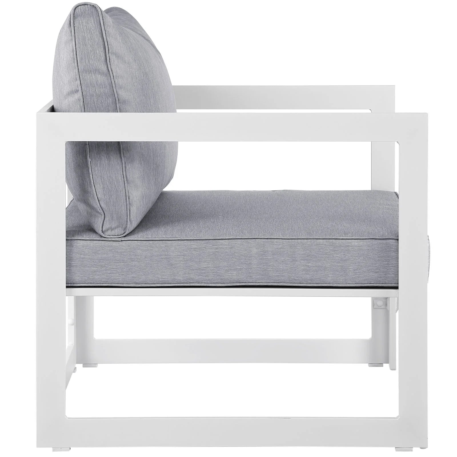 White Grey Fabric Outdoor Patio Sectional Sofa Set C2849