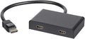 2-Port DisplayPort 1.2 to HDMI MST Hub, Black, Pack of 2 C962