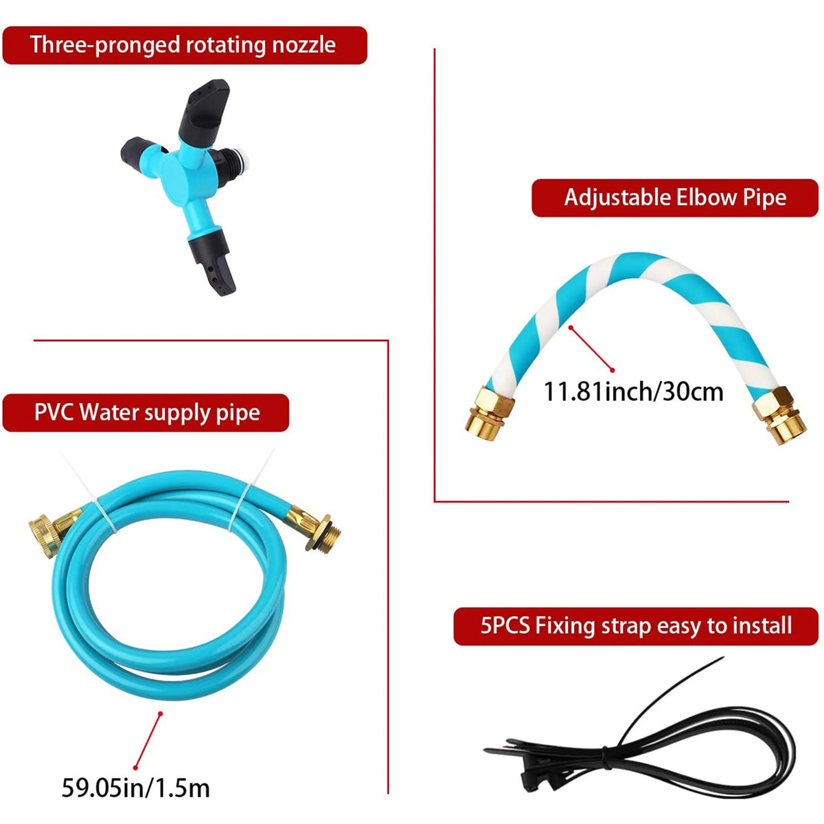 Rotating 2 Adjustable Speeds Trampoline Sprinkler M28001