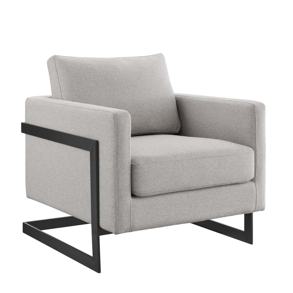 Black Camel Upholstered Fabric Accent Chair E775