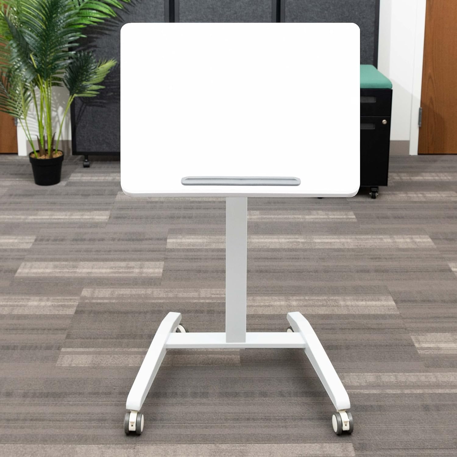 White Compact Standing Desk E2201