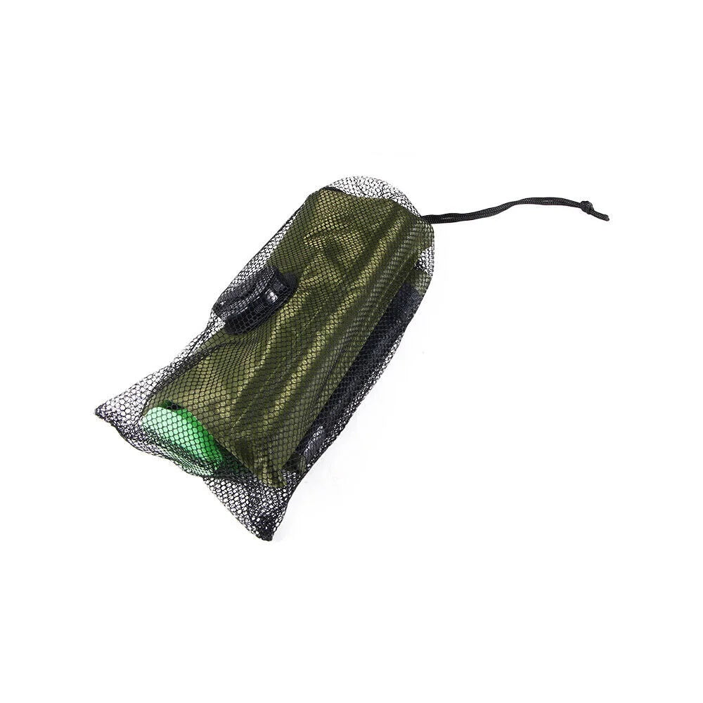 5 Gallon Solar Heated Camping Shower Bag with Removable Hose, Green PVC O492121