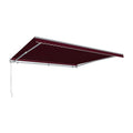 8 ft. Maui Manual Retractable Awning, Burgundy - 78 in. E7032