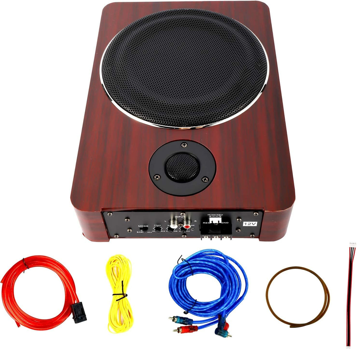 8'' 600W Under Seat Car Active Sub Woofer Speaker Stereo Bass Audio Powered Amp K416