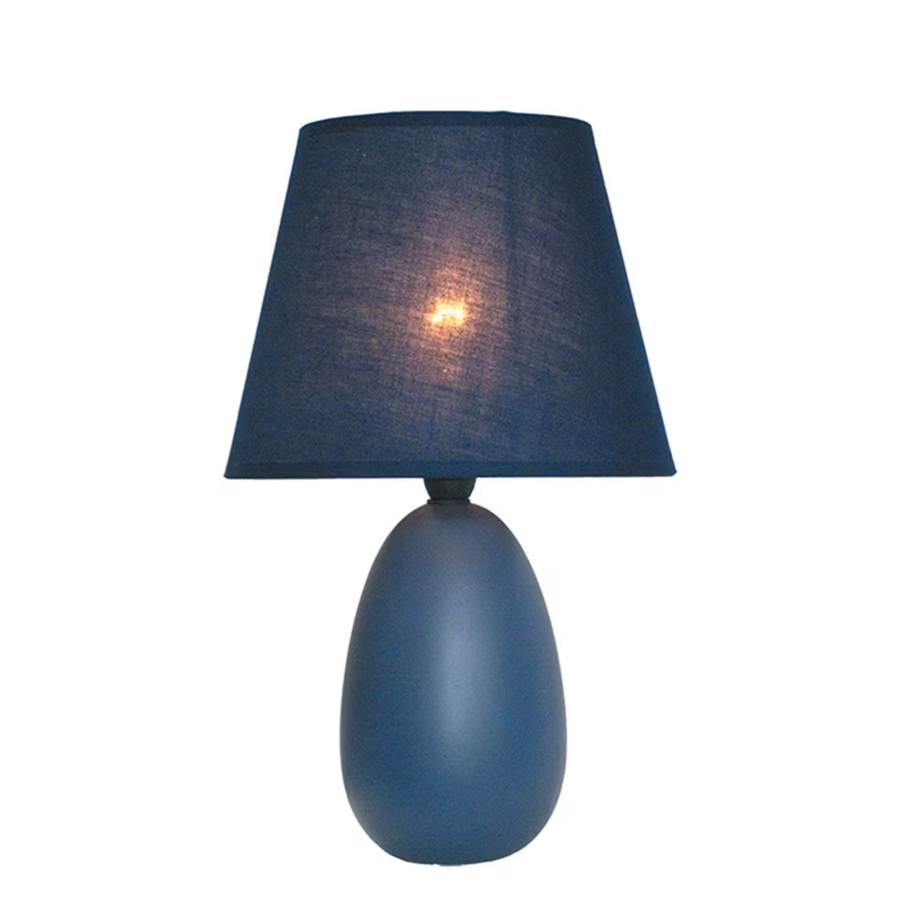 Mini Egg Oval Ceramic Table Lamp, Dark Blue H8498