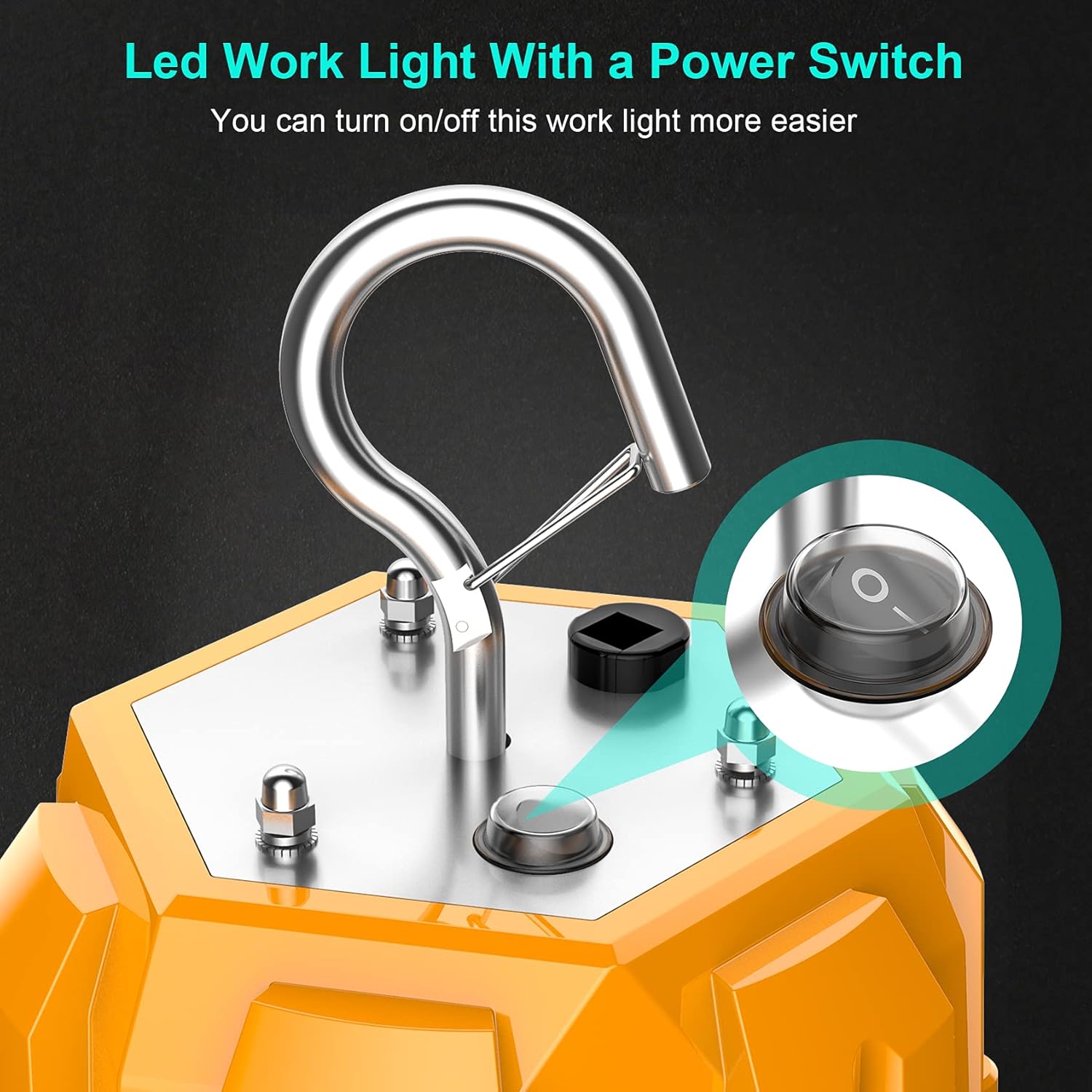 80W LED Portable Hanging Work Light, 11,600LM, IP65, Pack of 2 F87097
