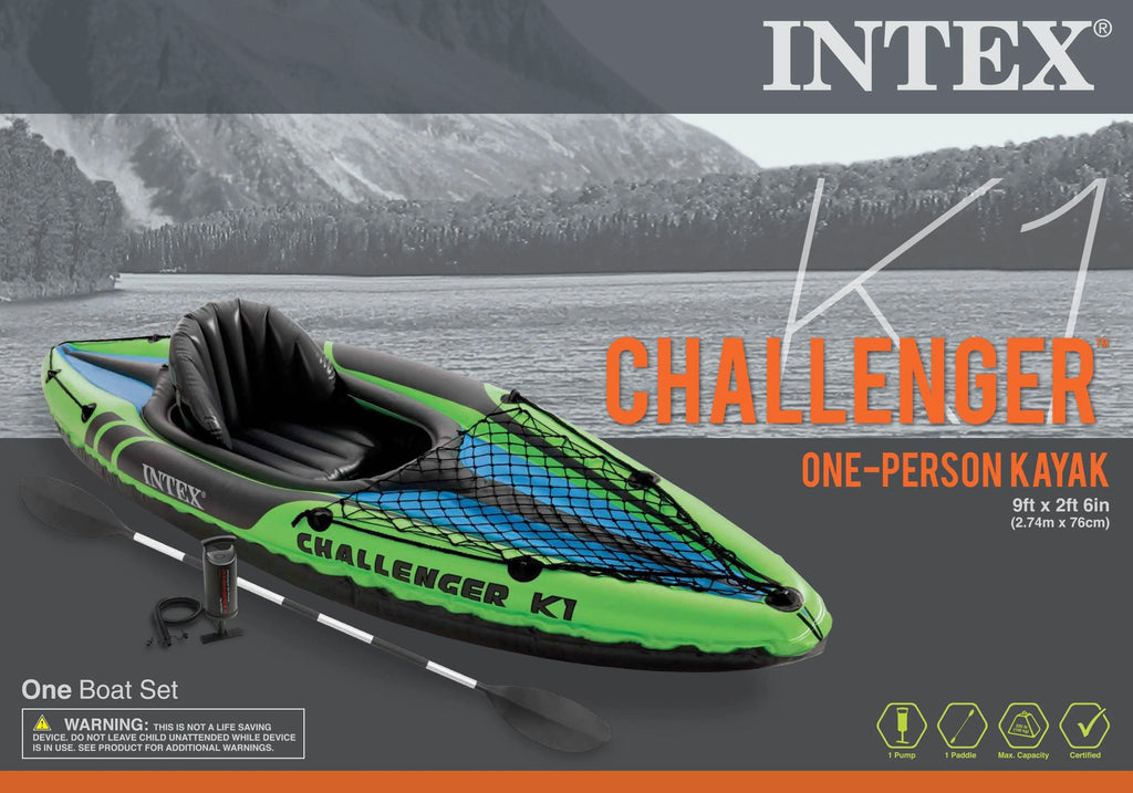 1-Person Inflatable Kayak with Oars and Pump V732