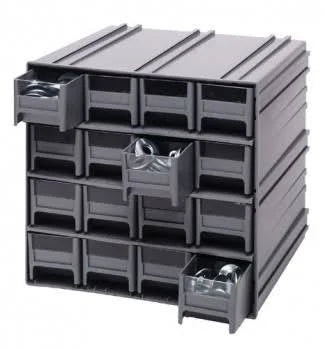 Gray Storage Cabinet with 16 Drawers A82485
