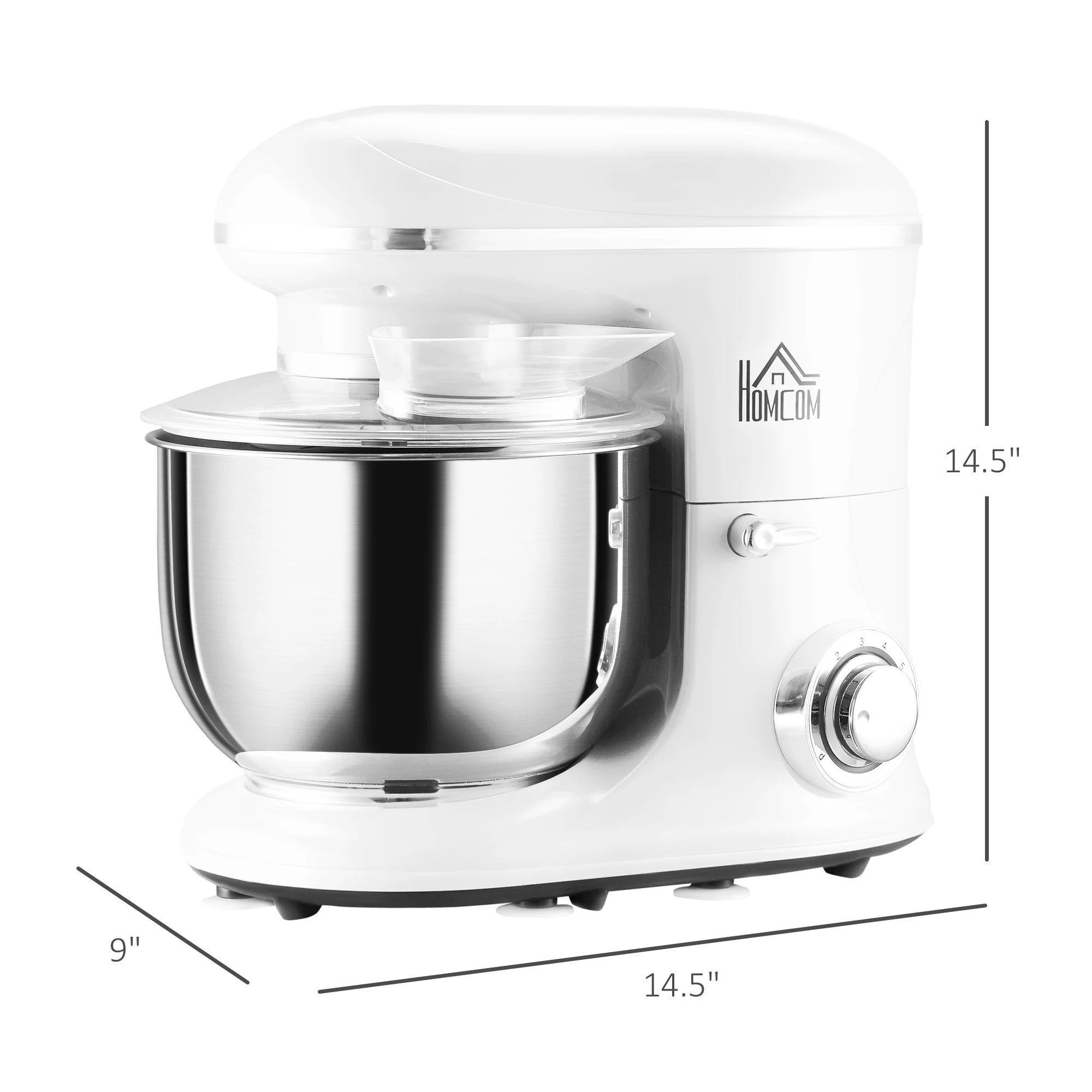 6 Qt 600W 6 Speed Tilt Head Stand Mixer with Stainless Steel Mixing Bowl I735