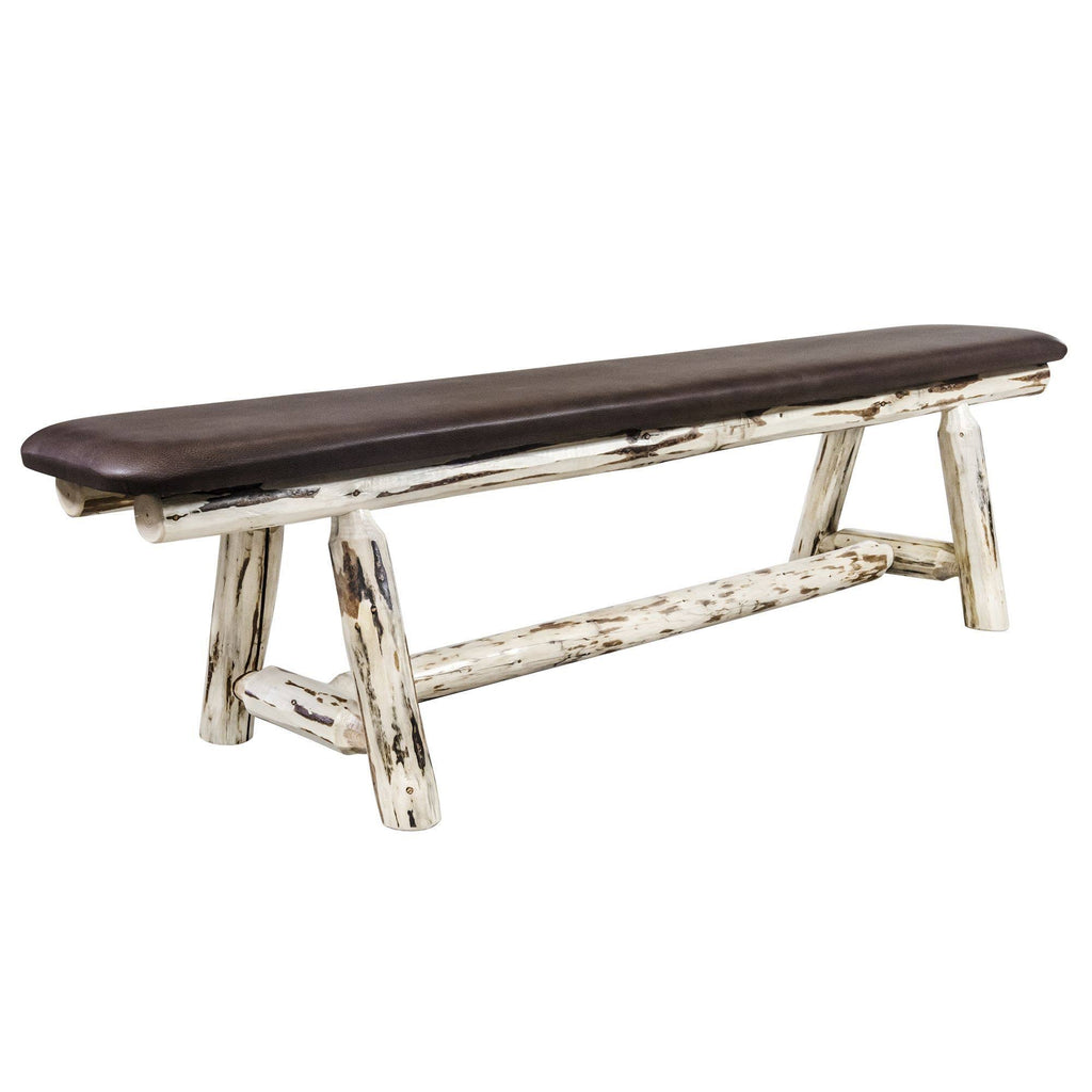 6ft Pine Wood Plank Style Bench S334584