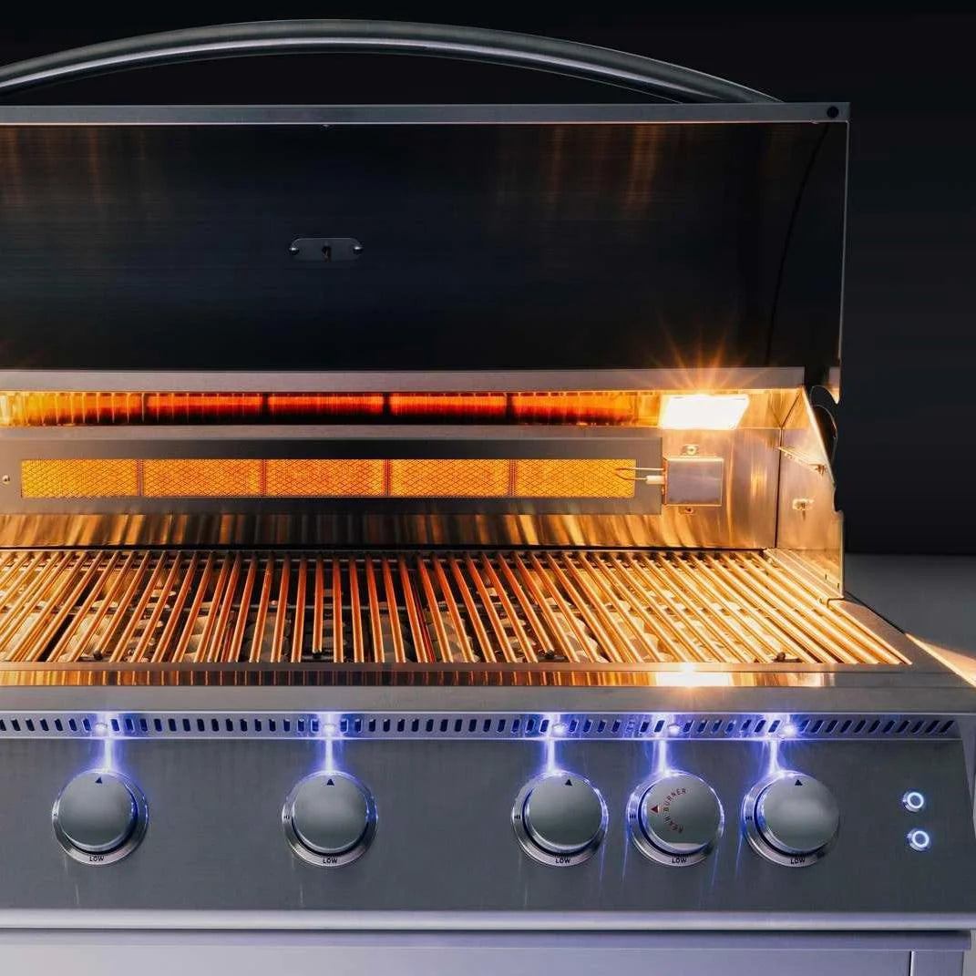 32-Inch 4-Burner Built-In Propane Gas Grill With Rear Infrared Burner W30871