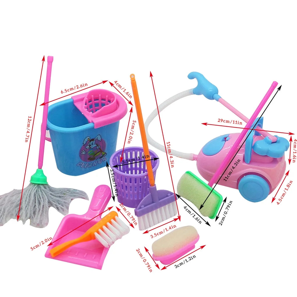 Miniature House Cleaning Tool Doll House Accessories T853156