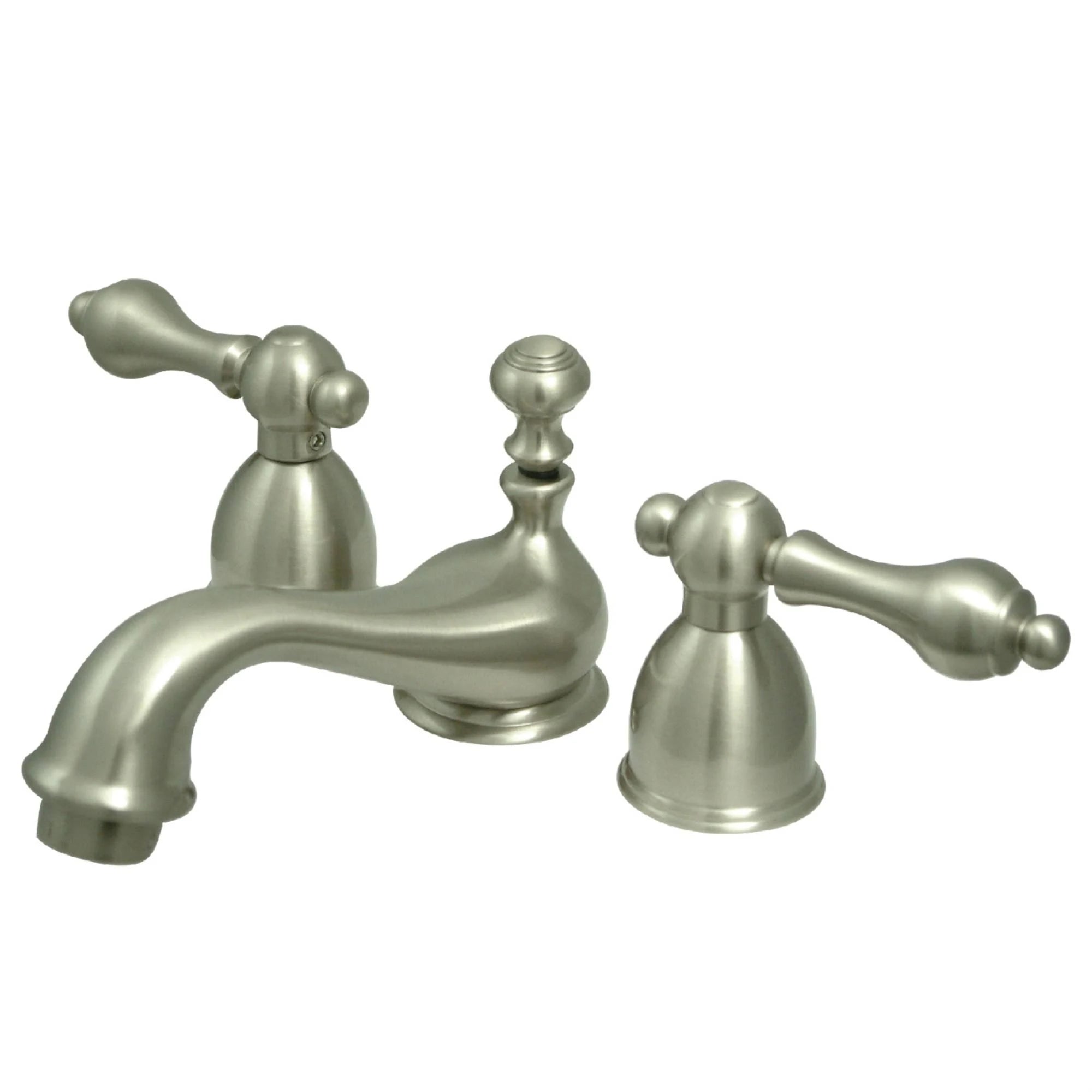 Vintage Mini-Widespread Bathroom Faucet Brushed Nickel G342