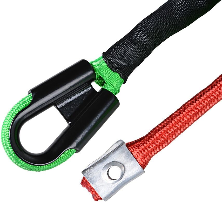 Green Winch Rope Synthetic UHMWPE 22,000 lb 95' x 3/8 inch with Sleeve Protector K506