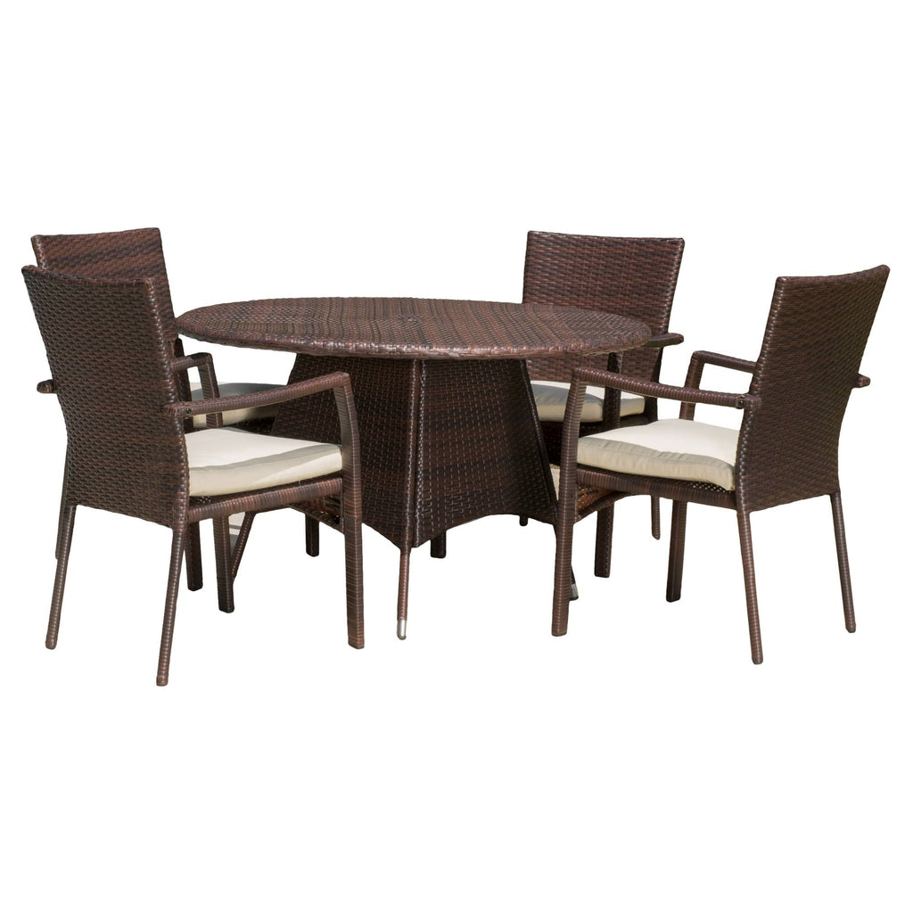 5 Piece Wicker Patio Dining Set A519