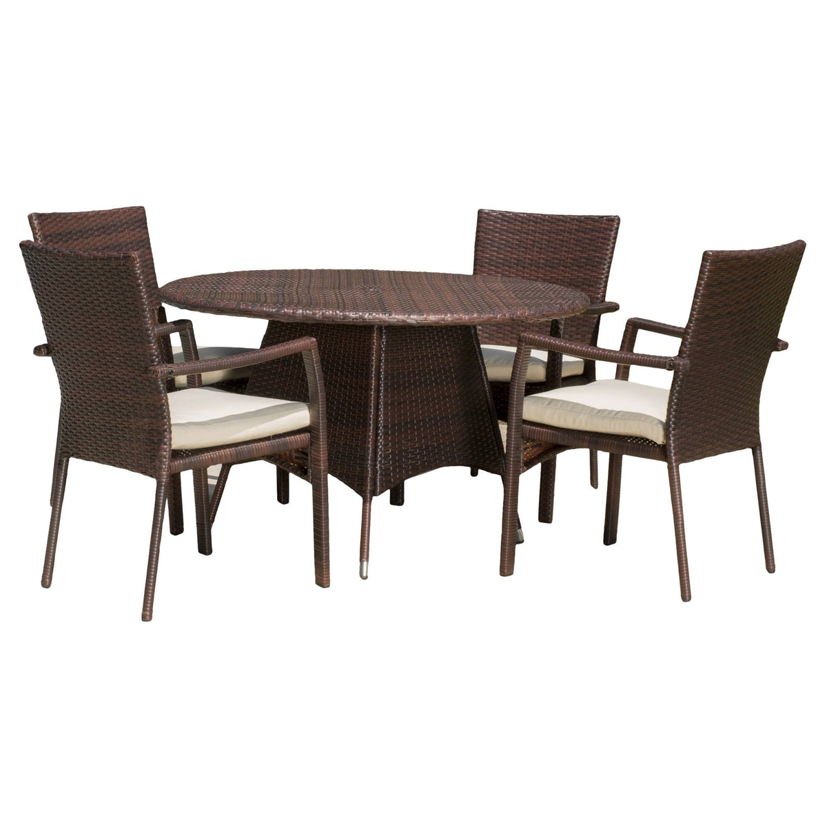 5 Piece Wicker Patio Dining Set A519