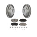 Front Coated Disc Brake Rotors And Ceramic Pads Kit O35119