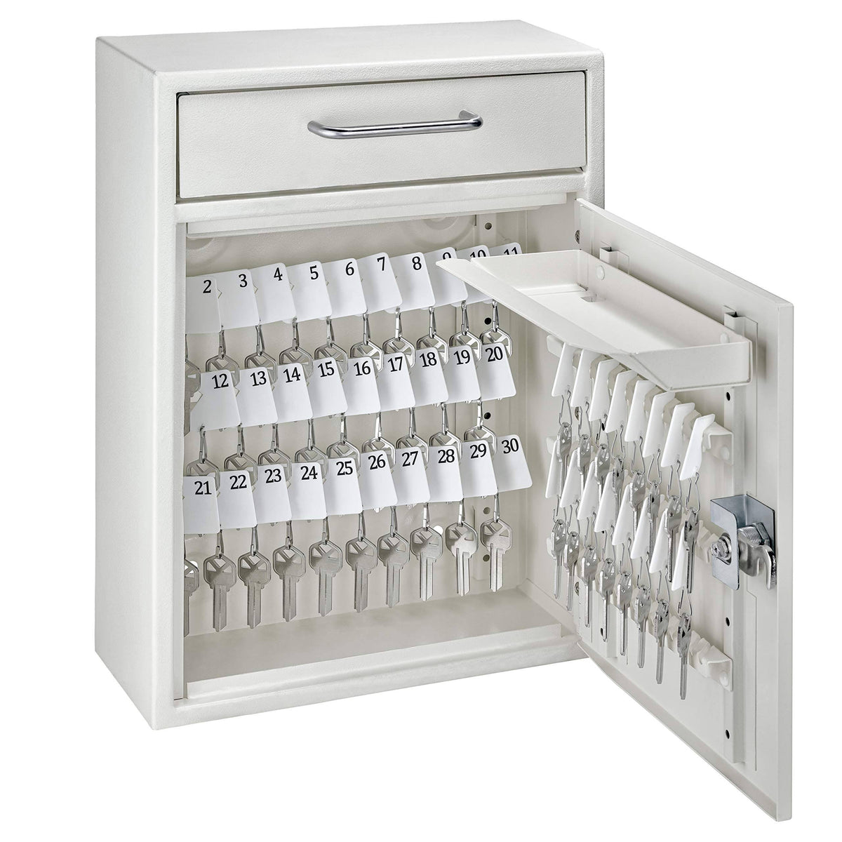 White Combination Lock Cabinet Key Safe U349748