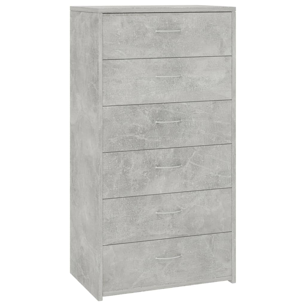 White 6 Drawer Sideboard Chipboard A494