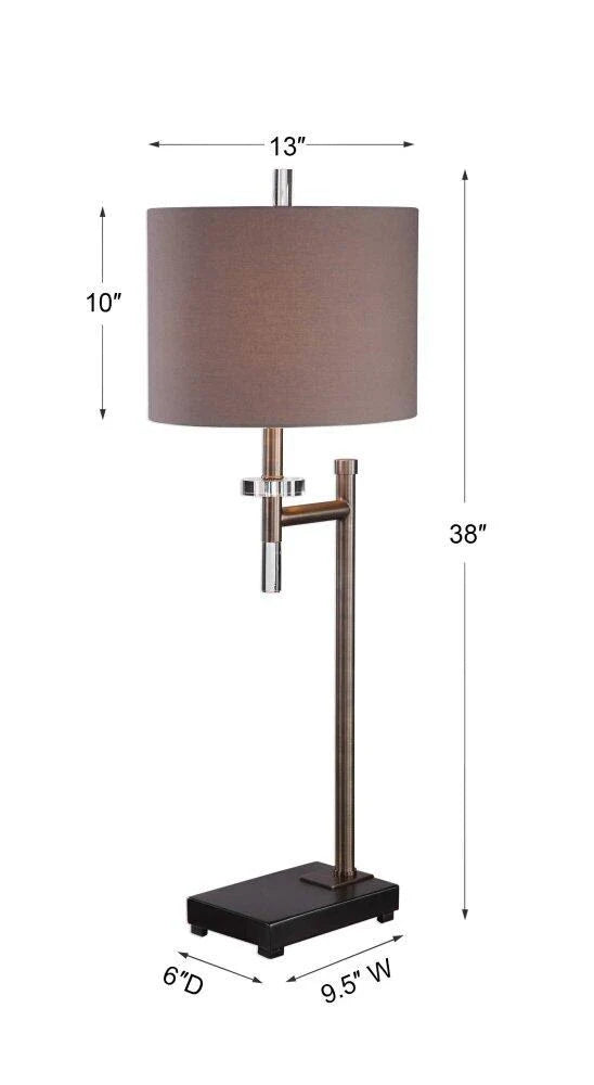 Dark Bronze Buffet Lamp O598