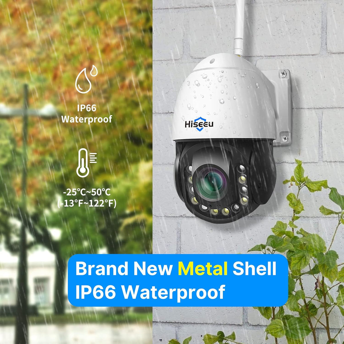 Wireless 30X Optical Zoom PTZ Camera Outdoor Two Way Audio 250ft Night Vision with Floodlight Security Camera Z6232