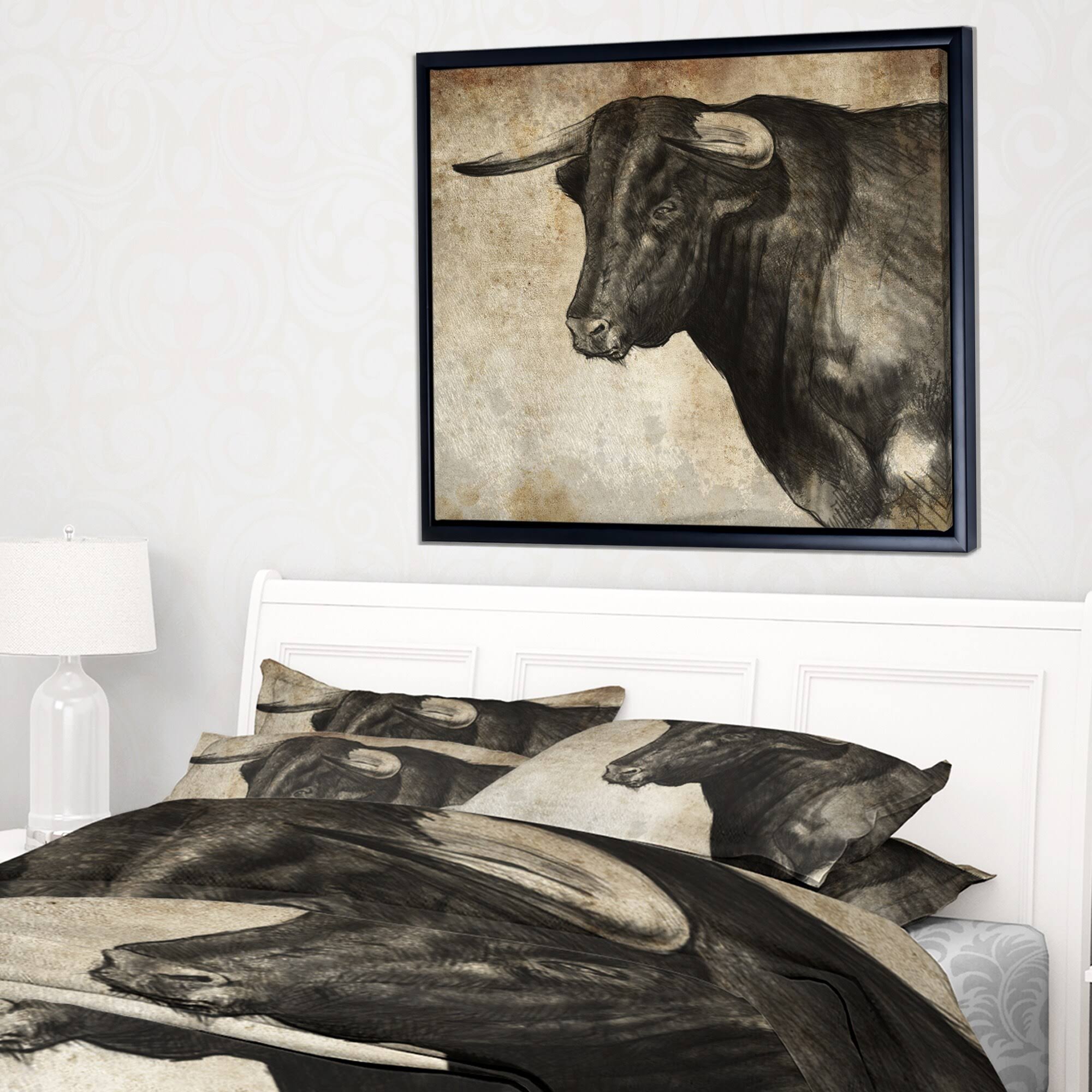 Multi Color Framed Canvas Animal Art I569