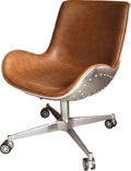 Distressed Caramel Swivel Office Chair H449