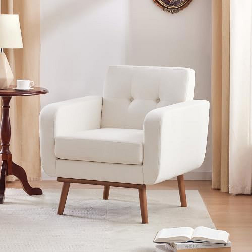 Fabric Accent Chair Button Tufted Upholstered Arm Chair Y7073