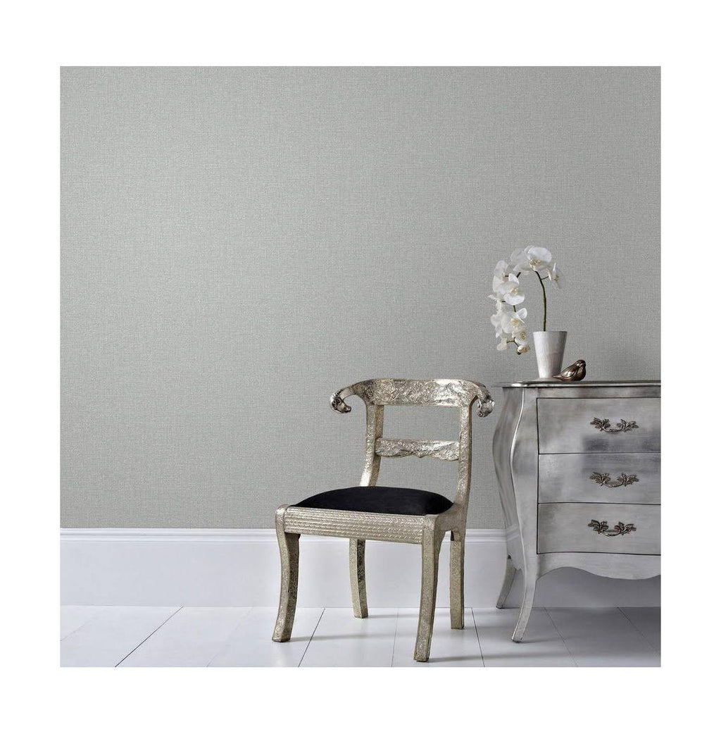 Chenille Gray and Silver Wallpaper B9545